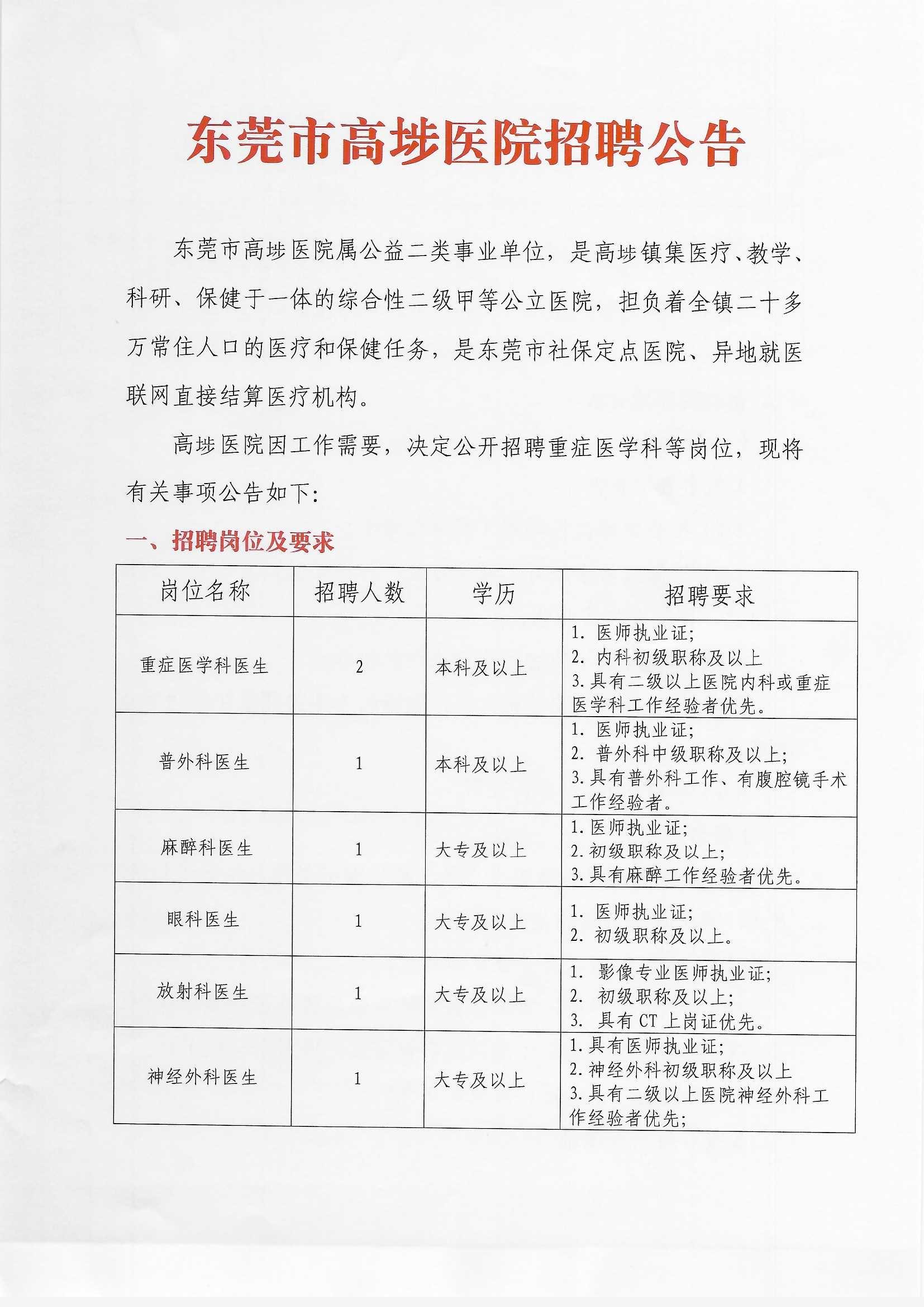 东莞市高埗区最新职位空缺，火热招聘中！🔥