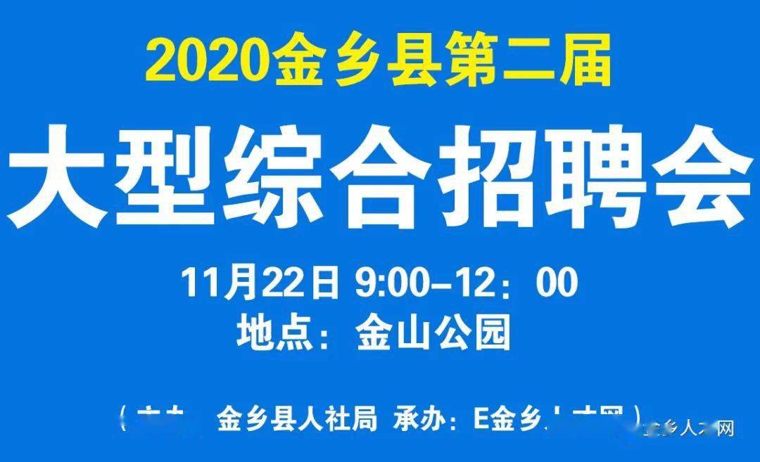 2025年度金乡地区最新职位招聘汇总大全